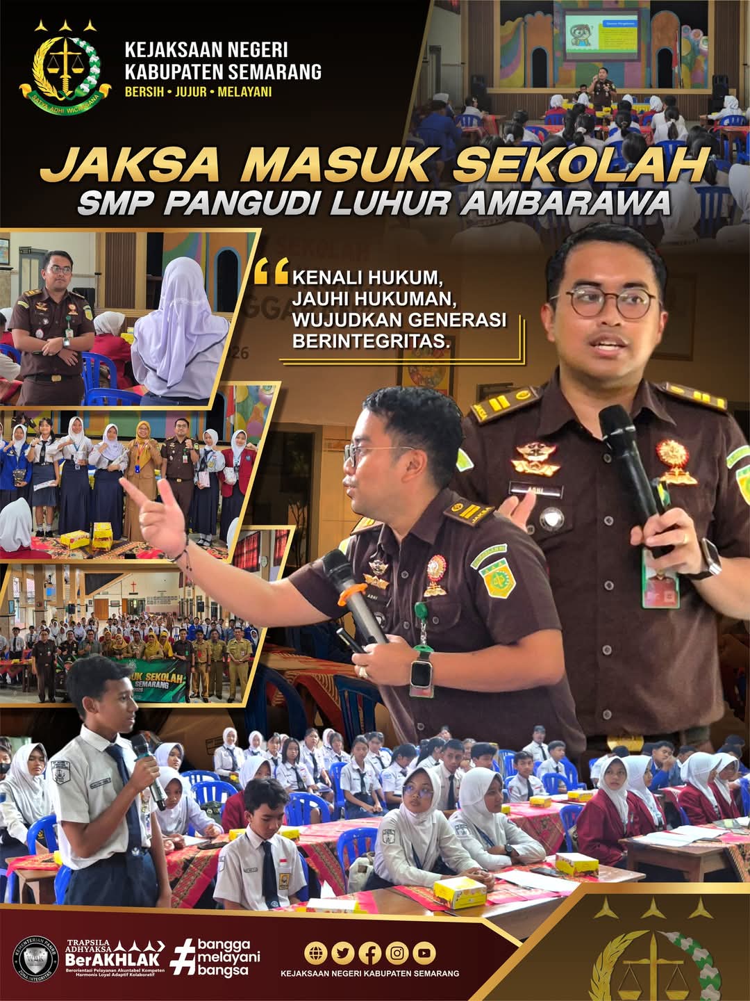 Jaksa Masuk Sekolah di Ambarawa, Tanamkan Kesadaran Hukum Sejak Dini kepada Pelajar
